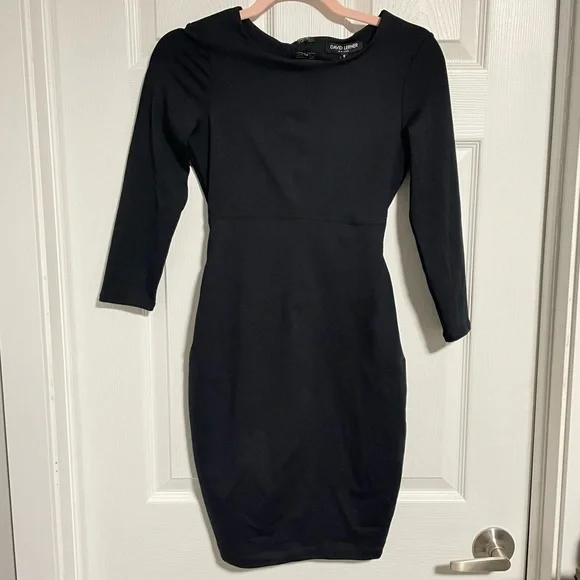 David Lerner Revolve Open Back Bodycon Little black Dress Size S - Picture 2 of 10